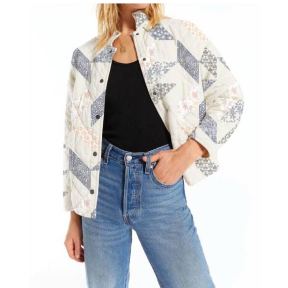 Z Supply Maya Patchwork Quilted Jacket - image 1